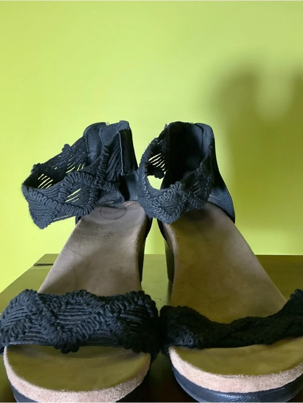 Lucky Brand Kaydn Crochet Wedge Heels